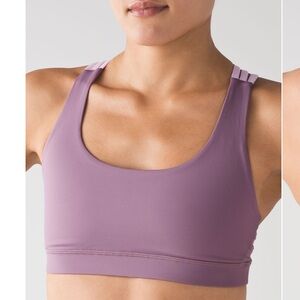 Lululemon Energy Bra (Peek) Dusty Mauve / Rose Blush, Size 8
